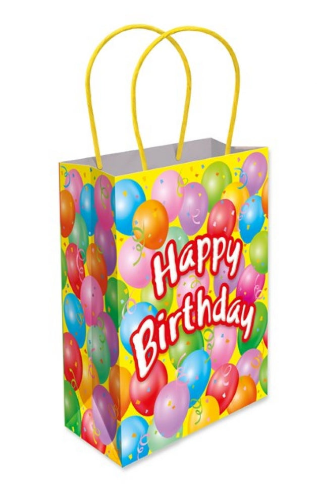 Happy Birthday Paper Handle Bags - 6 Pack