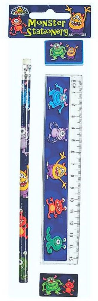 Monster Stationery Set - 4 Piece