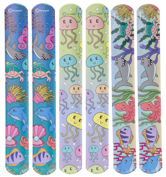 Sealife Slap Bracelets - 6 Pack