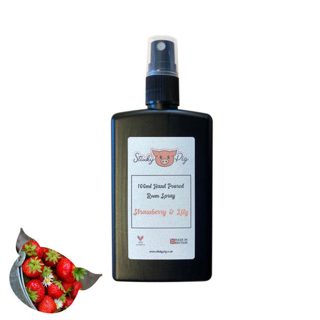 Stinky Pig Highly Scented Medium Room Spray - 100ml Strawberry & Lily