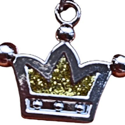 Gold Glitter Dog Collar With Crown