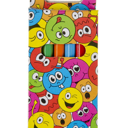 6 Happy Face Halfsize Colouring Pencils