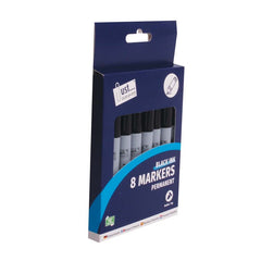 8 Black Permanent Markers