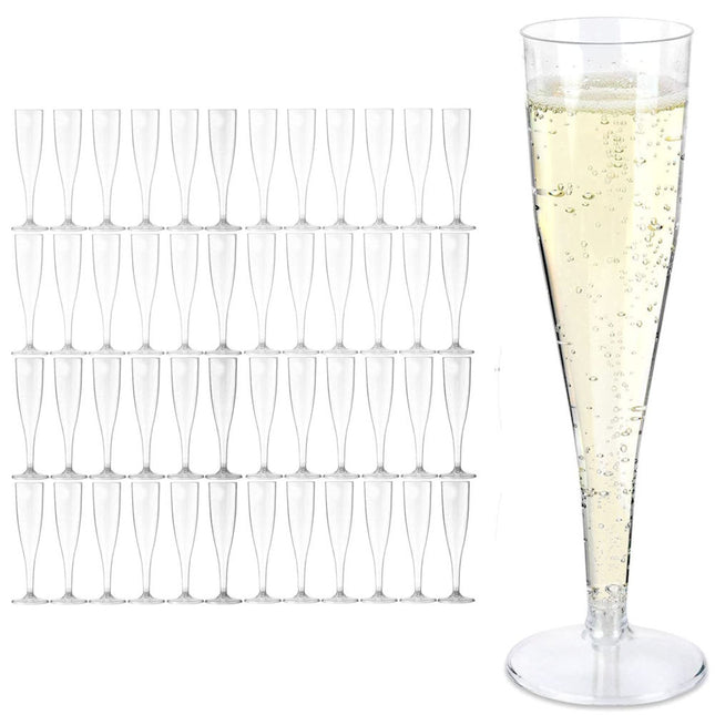 Disposable Champagne Glasses - 48 Pack