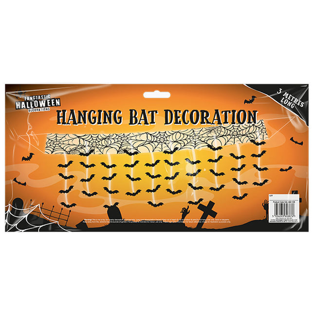 Halloween Hanging Bat Decoration - 3m