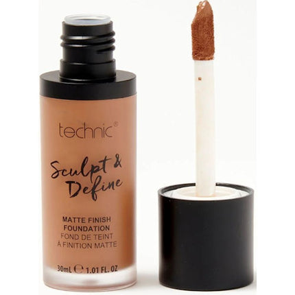 Technic Cosmetics Sculpt & Define Matte Finish Medium To Full Coverage Foundation - Chestnut