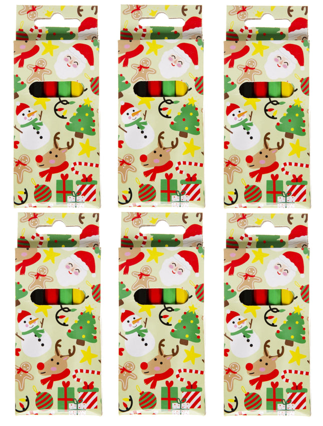 Christmas Halfsize Colouring Pencils - 6 Pack