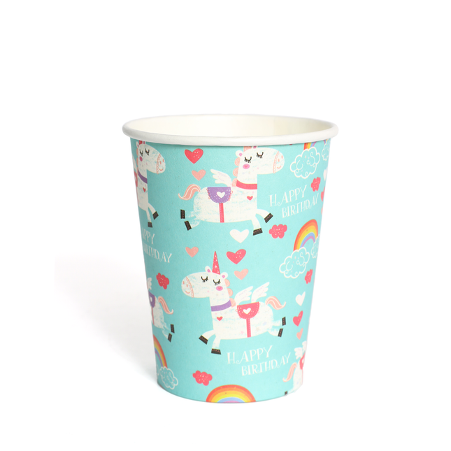 Unicorn Paper Party Cups - 16 Pack