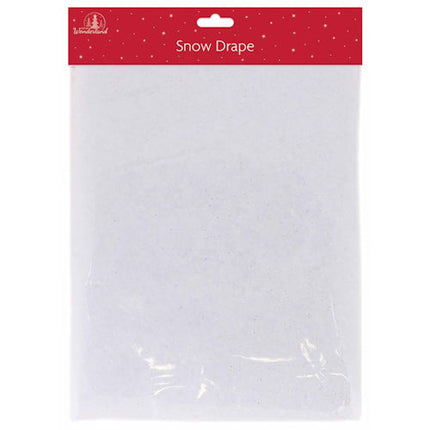 Christmas Silver Glitter Snow Drape