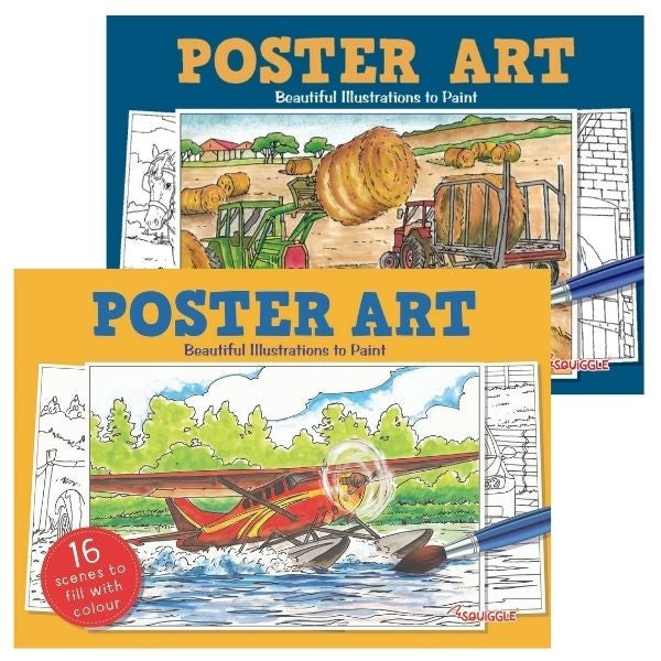 A4 Poster Arts Colouring In Book - Assorted