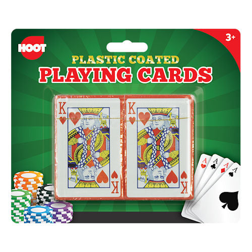 Wipe Clean Plastic Coated Playing Cards - 2 Pack