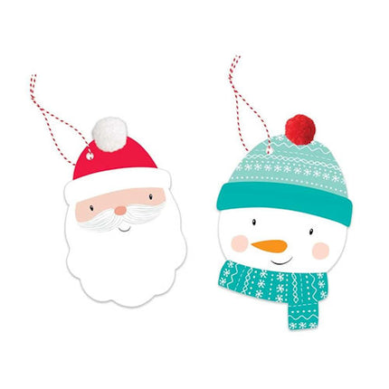 8 Christmas Pom Pom Gift Tags