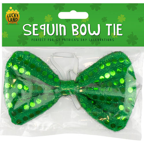 St. Patrick's Day Sequin Bow Tie