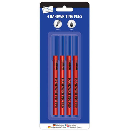 Blue Handwriting Pens - 4 Pack