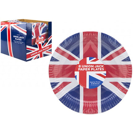 Union Jack Plates 9" - 8 Pack
