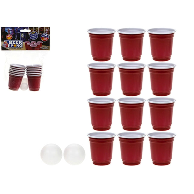 Mini Beer Pong Set - 14 Piece
