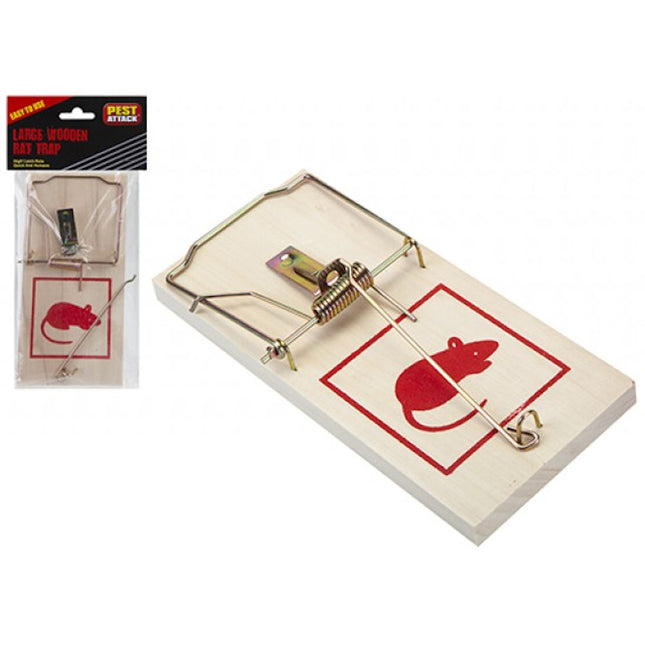 Large Wooden Rat Trap - 18cm