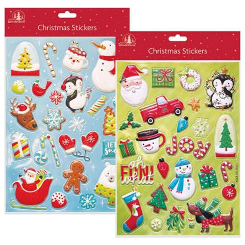 Christmas Bubble Stickers - 25 Pack