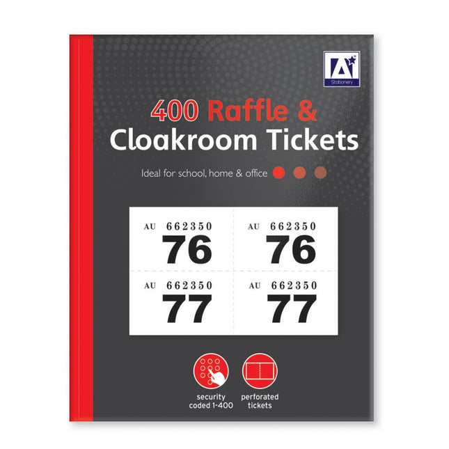 Cloakroom Raffle Tickets - 1-400