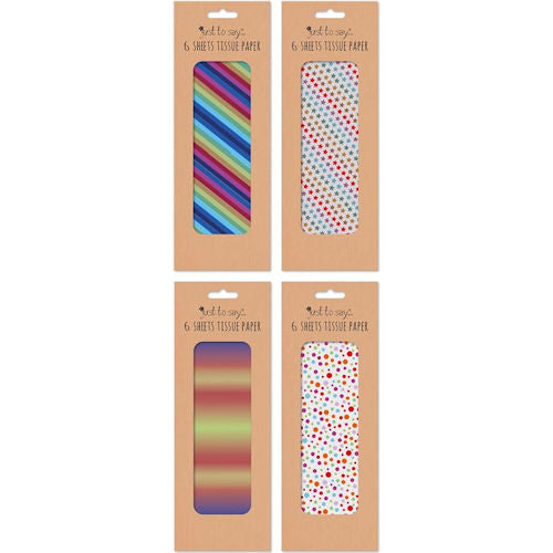 Printed Designs Tissue Paper - 8 Sheets