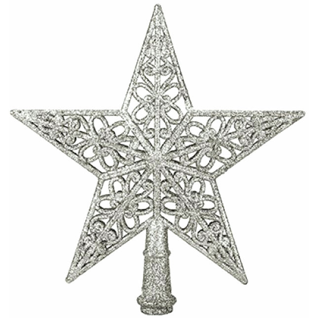 Silver Tree Top Star - 20cm