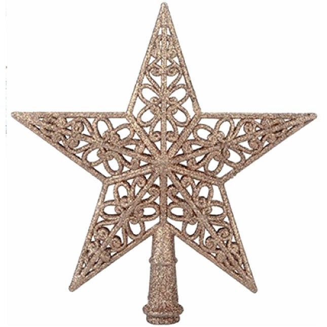 Rose Gold Tree Top Star - 20cm