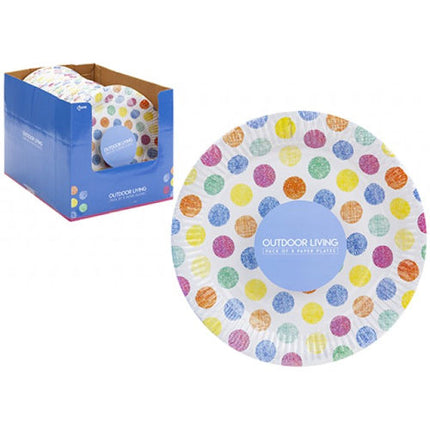 Spot Design Paper Plates - 9" 8 Pack