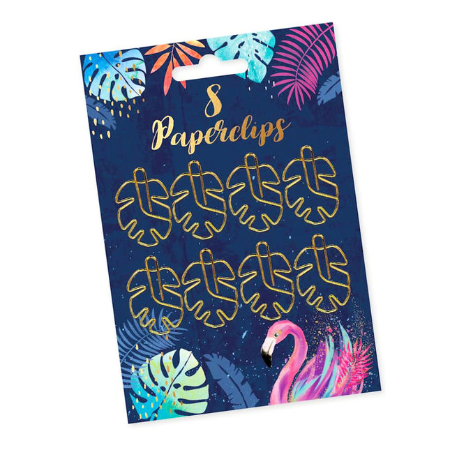 Gold Leaf Paperclips - 8 Pack