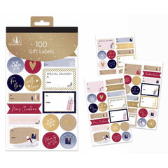 100 Christmas Contemporary Gift Labels