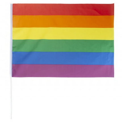 Rainbow Pride 24" X 16" Flag & Stick