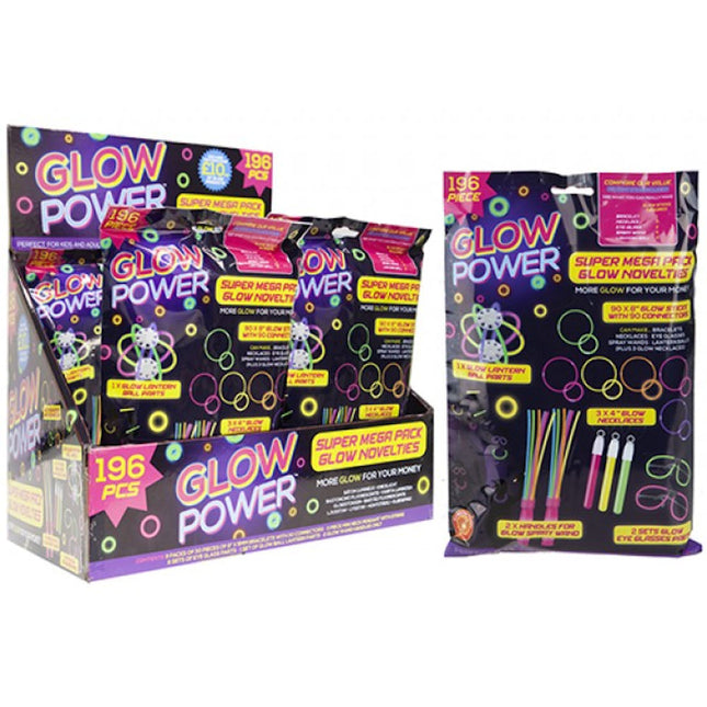 Mega Pack of Glow Sticks - 96 Piece