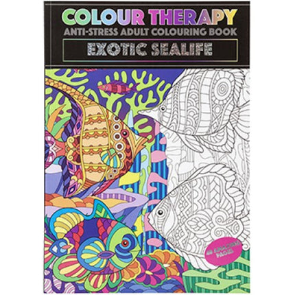 A4 Exotic Sealife Colour Therapy Colouring Book