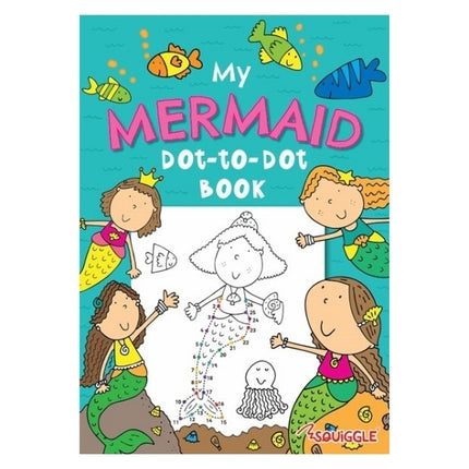 A4 Mermaid/Unicorns Dot-to-Dot Colouring Book