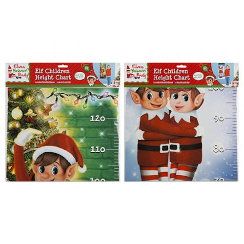 Naughty Elves Christmas Hanging Height Wall Chart - Assorted