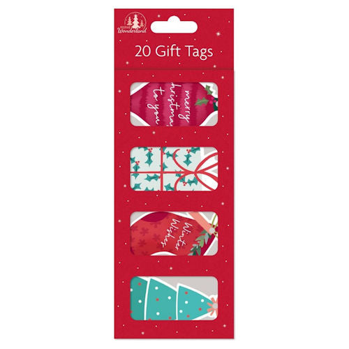 Christmas Shaped Gift Tags - 20 Pack