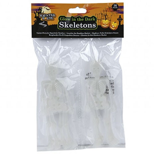 Glow in the Dark Skeletons - 16 Pack