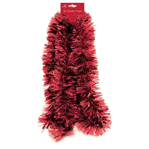 Red Christmas Chunky Tinsel