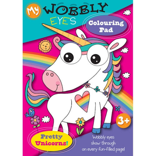 A4 Unicorn Wobbly Eyes Colouring Pad