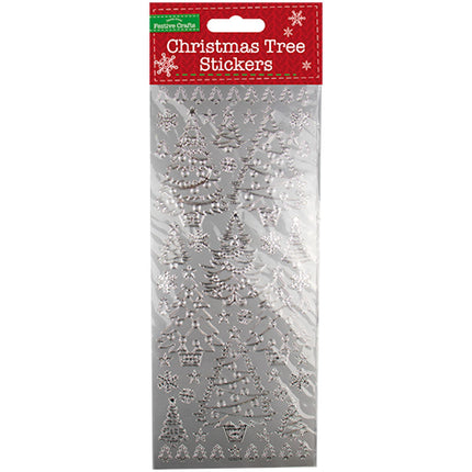 Christmas Outline Stickers - Silver