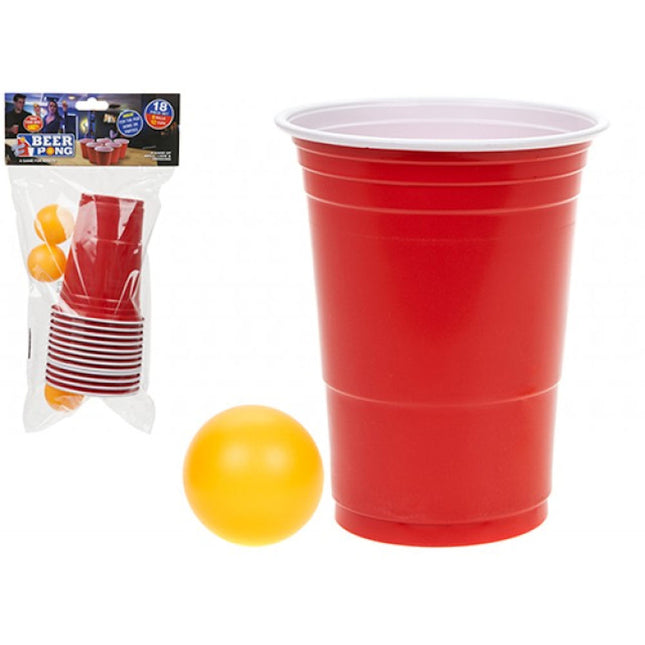 18 Piece Beer Pong Set