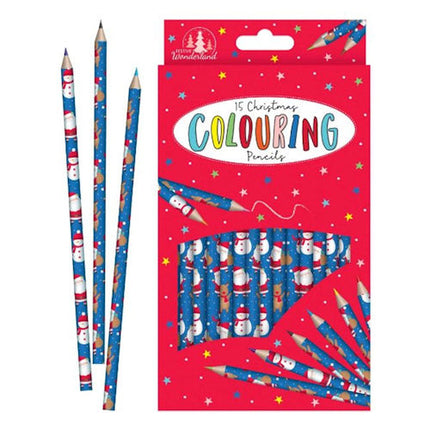 15 Christmas Colouring Pencils
