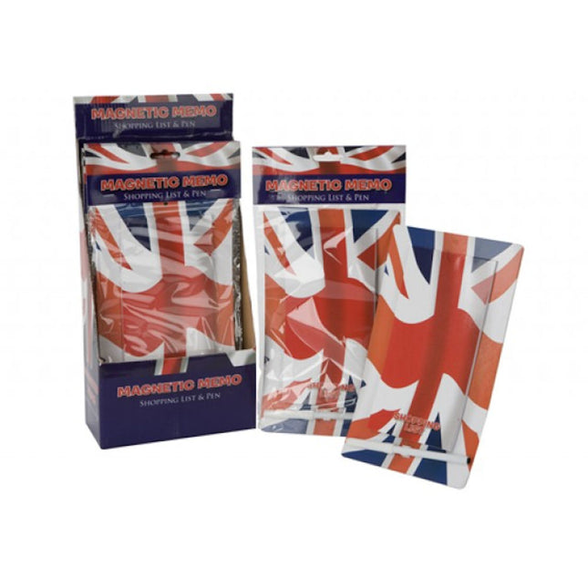Union Jack Magnet Memo Shopping Pad - 21cm x 10cm