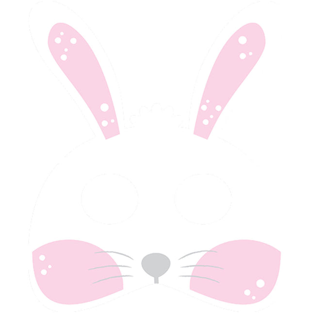 4 Easter Bunny Paper Masks & Ears