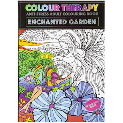 A4 Enchanted Garden Colour Therapy Colouring Book