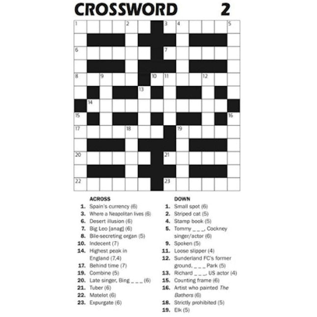 Travel Size Crossword Book