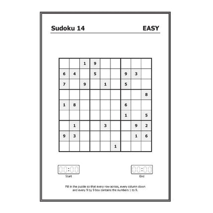A4 Mega Large Print Easy & Medium Modern Sudoku Book