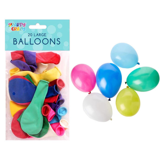 20 Large Round Balloons