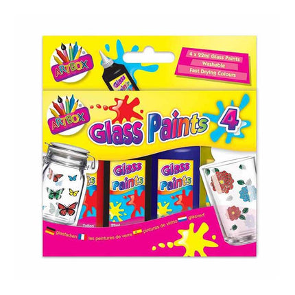 Glass Paints Set - 4 Pack