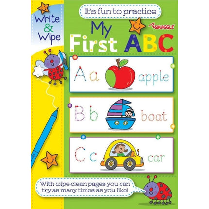 A4 My First Numbers/ABC Write & Wipe Book