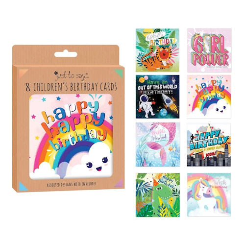 Kids Birthday Cards - 8 Pack